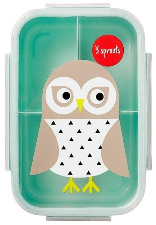 3sprouts Krabička na jedlo Bento Owl Mint